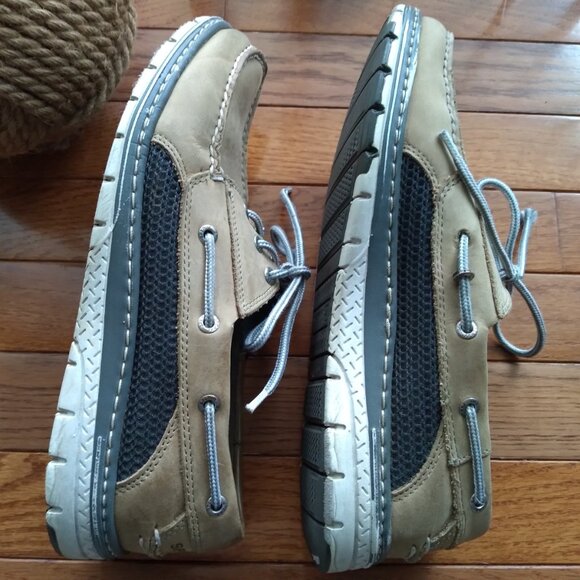 Men's Sperry Top-Sider Billfish 3-Eye Leather Boat Shoe Size 10.5 - Picture 4 of 9
